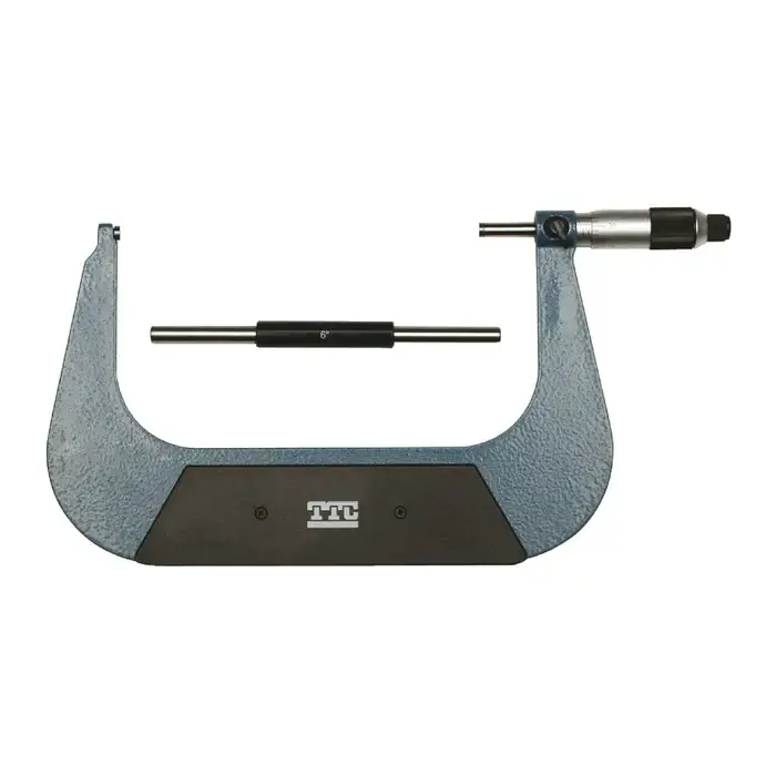 Genuine TTC 1117 6 - 7" Range, .0001" with standard Graduation Flat End Spindle Outside Micrometer