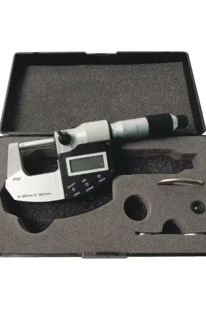TTC 5001 0 - 1" (0 - 25mm) Range, .001" Graduation Flat End Spindle Outside Micrometer While Supplies Last