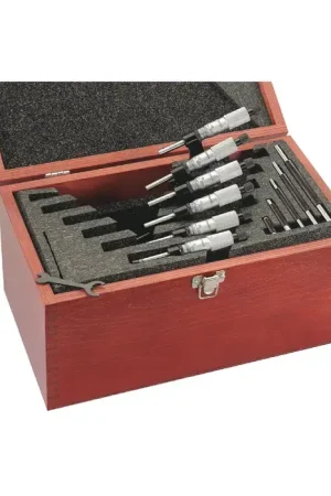 STARRETT ST436.1CXRLZ 0 - 6" Range, .0001" Graduation, 6 Piece Outside Micrometer Set Best Seller