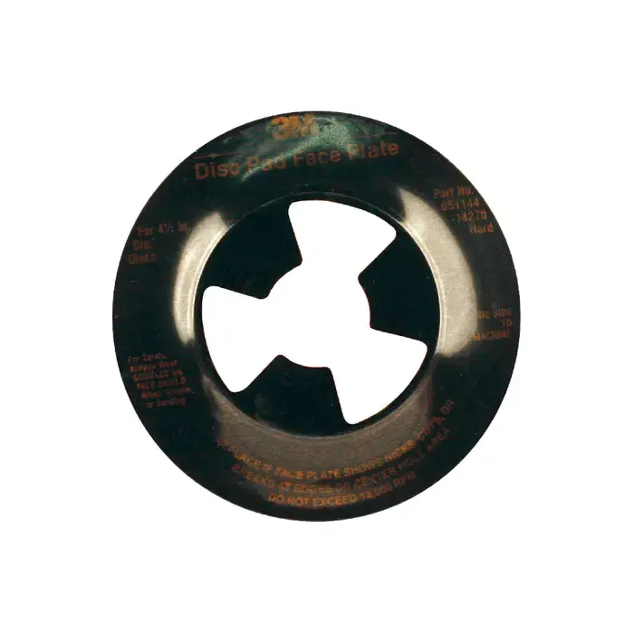 3M 51144451920 7" Diameter Face Plate Abrasive Disc Accessory - For Use With Deburring, Finishing, Grinding, Polishing, Surface Preparation Reduced Price