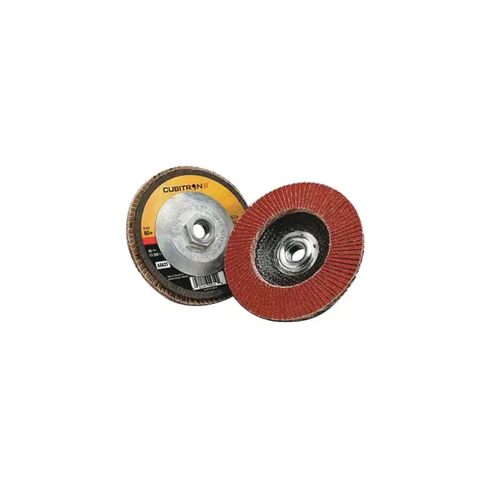 3M 7100032359 60 Grit 4-1/2" Diameter Abrasive Flap Disc - Type 29, 5/8"-11 Arbor Hole Diameter While Supplies Last