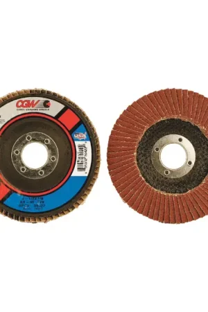 Bargain CGW ABRASIVES 39424 60 Grit 4-1/2" Diameter Abrasive Flap Disc - Type 29, 7/8" Arbor Hole Diameter