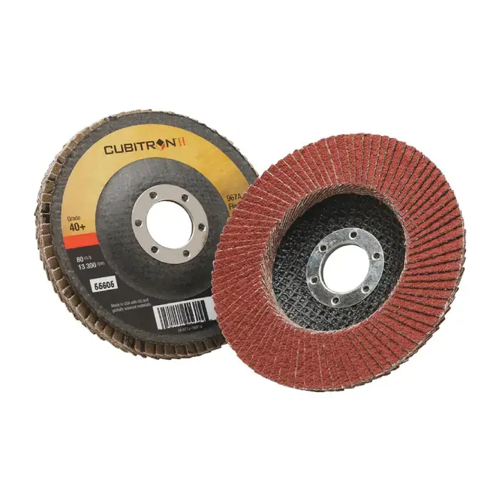 3M 7000148181 40 Grit 4-1/2" Diameter Abrasive Flap Disc - Type 27, 7/8" Arbor Hole Diameter Mega Sale