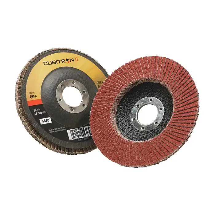 Trusted Brand 3M 7000148183 80 Grit 4-1/2" Diameter Abrasive Flap Disc - Type 27, 7/8" Arbor Hole Diameter