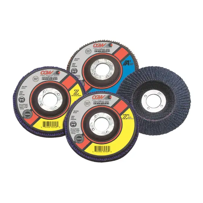 Save Now CGW ABRASIVES 39202 40 Grit 4" Diameter Abrasive Flap Disc - Type 27, 5/8" Arbor Hole Diameter
