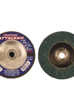 Free Returns SAIT 76318 60 Grit 4-1/2" Diameter Abrasive Flap Disc - Type 27, 5/8"-11 Arbor Hole Diameter