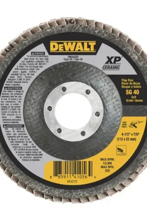 Hot Picks DEWALT DWA8288 80 Grit 7" Diameter Abrasive Flap Disc - Type 29, 7/8" Arbor Hole Diameter