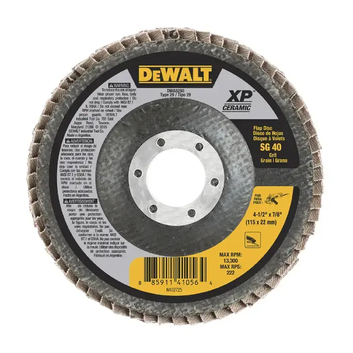 Hot Picks DEWALT DWA8288 80 Grit 7" Diameter Abrasive Flap Disc - Type 29, 7/8" Arbor Hole Diameter