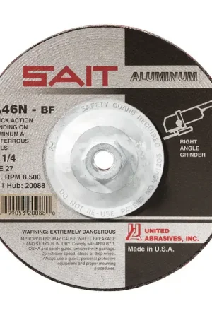 Shop Now SAIT 20162 4-1/2" Aluminum Oxide Grinding Wheel - 5/8"-11 Arbor Hole