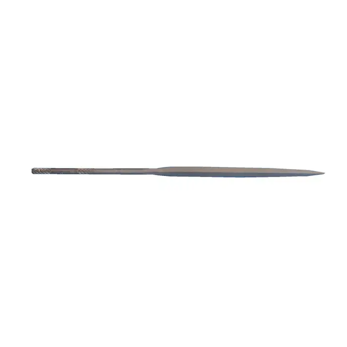 GROBET 31.450 1 Piece 4", 10cm Swiss Pattern Needle File - Double Cut, With Handle, None Price Cut