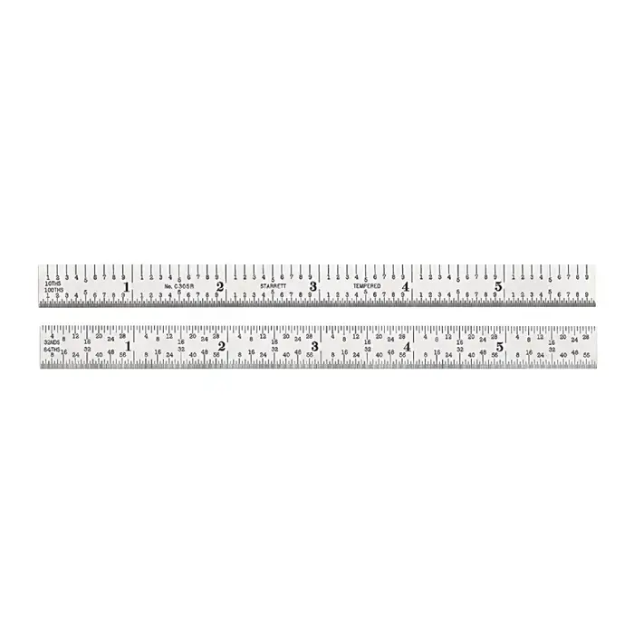 Last Chance STARRETT C305R-6 6", 5R (32nds, 64ths, 10ths,100ths) Graduation Flexible Rule