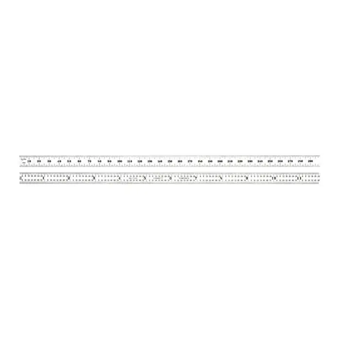 STARRETT C331-300 300mm, EM (32nds, 64ths, .5mm, 1mm) Graduation Flexible Rule High Quality