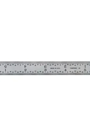 Free Returns PEC 562-006 150mm, DM (10ths, 100ths, mm, 1/2mm) Graduation Rigid Rule