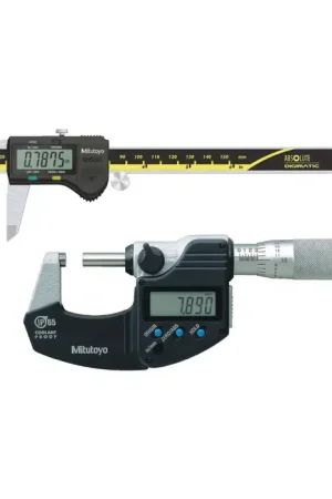 MITUTOYO MIT174 6" Digital Caliper & 1" IP65 Digital Micrometer Set Affordable