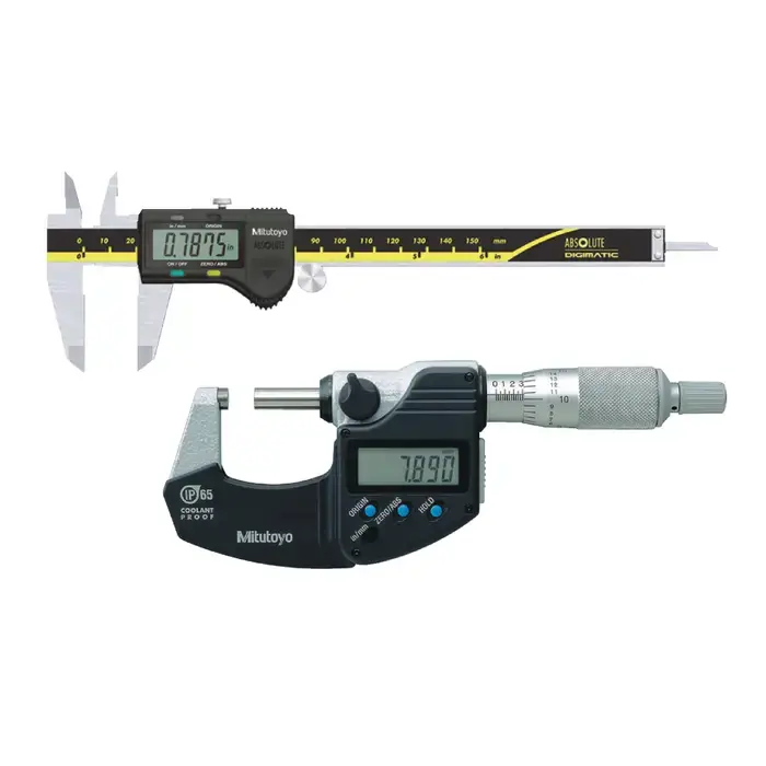 MITUTOYO MIT174 6" Digital Caliper & 1" IP65 Digital Micrometer Set Affordable
