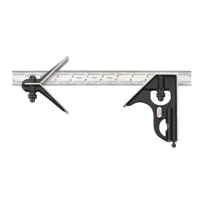 Price Drop STARRETT C33HC-12-4R 3 Piece, 12" Blade Reversible Head Type Combination Square Set