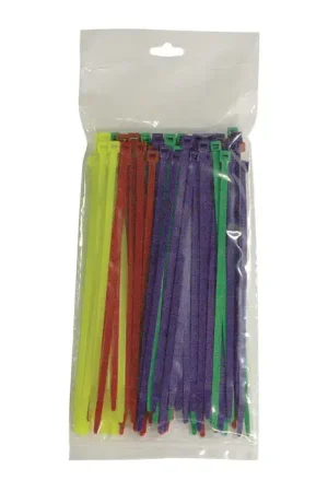 High Quality ACT AR-07-50-PACK-2,5,7,13-C Sizes 7", 100 Pieces, Assorted Cable Tie