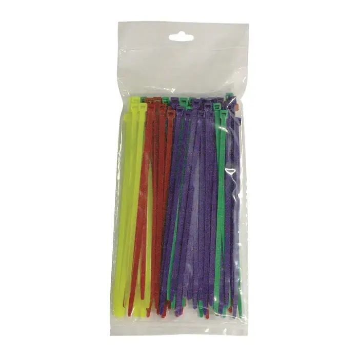 High Quality ACT AR-07-50-PACK-2,5,7,13-C Sizes 7", 100 Pieces, Assorted Cable Tie