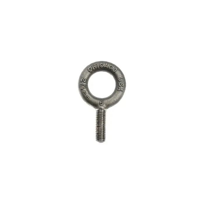 CHICAGO HARDWARE 11725 8 5/8"-11 Thread Size, 1-3/4" Thread Length, Plain Eye Bolt Top Rated