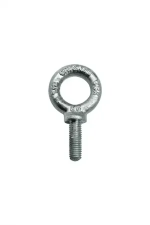 CHICAGO HARDWARE 26158 6 5/16"-18 Thread Size, 1-1/8" Thread Length, Hot Galvanized Shoulder Eye Bolt Secure Checkout