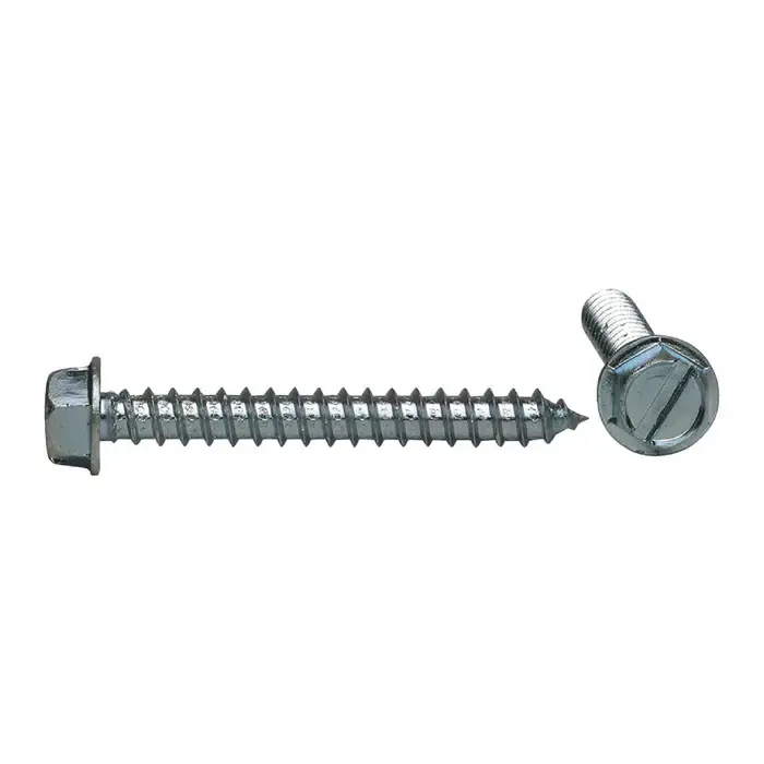 TTC FNA04032 14 Size, 1" Length Under Head, Slotted Drive, Slotted Hex Head Sheet Metal Screw Clearance