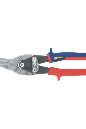 IRWIN 2073111 18 ga. CRS / 23 ga. SS Capacity, 1-3/8" Length of Cut, Aviation Type Snips Professional Grade