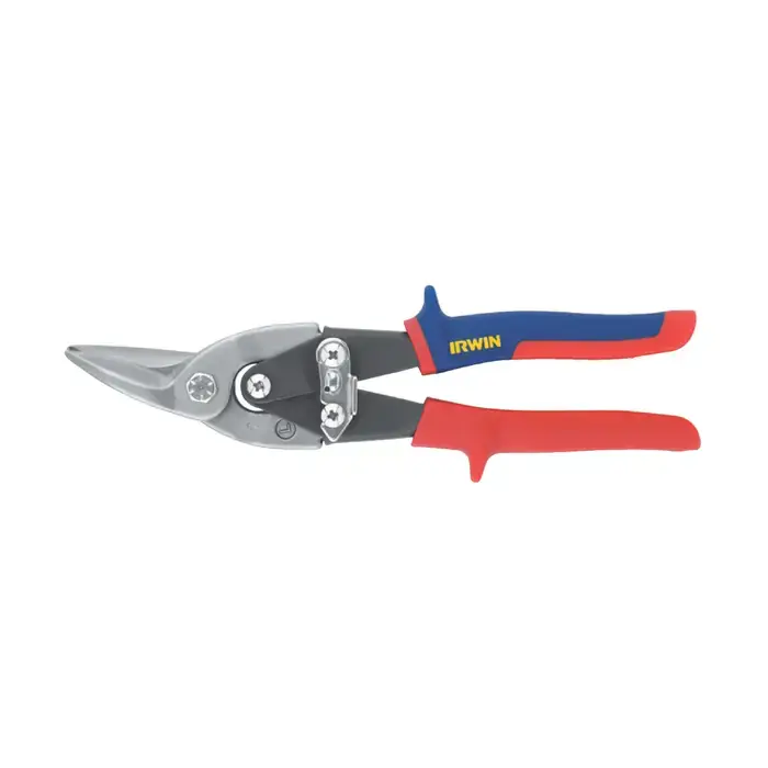 IRWIN 2073111 18 ga. CRS / 23 ga. SS Capacity, 1-3/8" Length of Cut, Aviation Type Snips Professional Grade