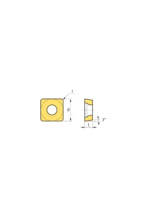 Brand New KORLOY 1-02-037142 - SCMT3(2.5)1-HMP PC5300, 90° Square, Indexable Carbide Turning / Boring Insert