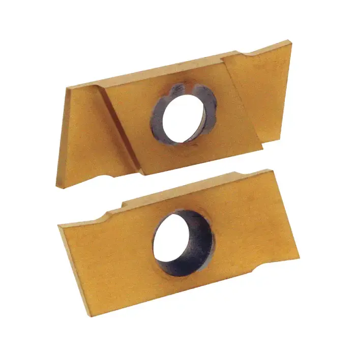 Premium NIKCOLE - GIE-7-GP-1.0RL C5-PV, Indexable Carbide On-Edge Grooving Insert, 0.039" Cutting Width, Right Hand