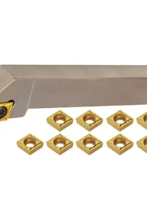 One Day Deal AKUMA 11.06.01000 - 1/2" DCMT2(1.5)_ Turning Set with Inserts (Single), Right Hand
