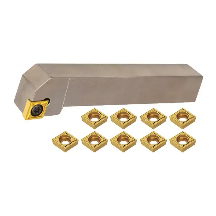 One Day Deal AKUMA 11.06.01000 - 1/2" DCMT2(1.5)_ Turning Set with Inserts (Single), Right Hand