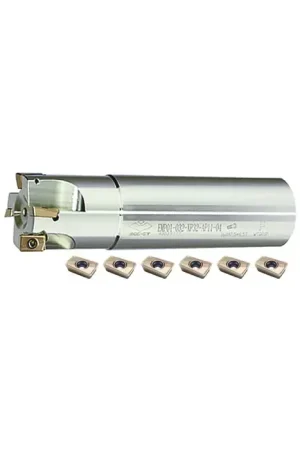 Fast Shipping ZCC-CT KIT2-EMP01-09-02 - 1.000" - 90 Degree Indexable End Mill Set With Inserts (Single), Right Hand