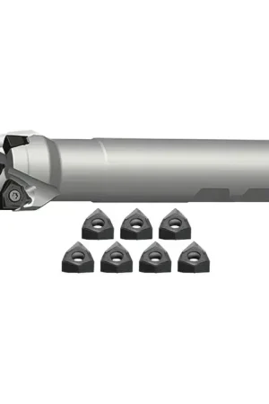 New Arrival ZCC-CT KIT2-FMP12-01-01 - 1.000" - 90 Degree Indexable End Mill Set With Inserts (Single), Right Hand