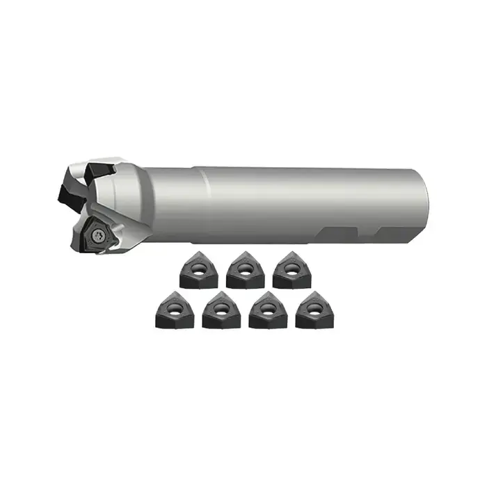New Arrival ZCC-CT KIT2-FMP12-01-01 - 1.000" - 90 Degree Indexable End Mill Set With Inserts (Single), Right Hand