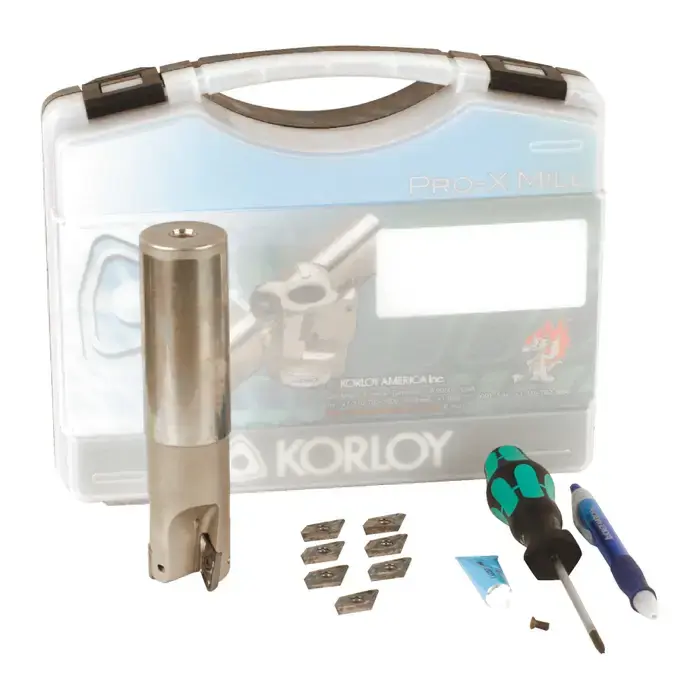 KORLOY 1-09-022676-5.0.H01 - 1.500" - 90 Degree Indexable End Mill Set With Inserts (Single), Right Hand Markdown