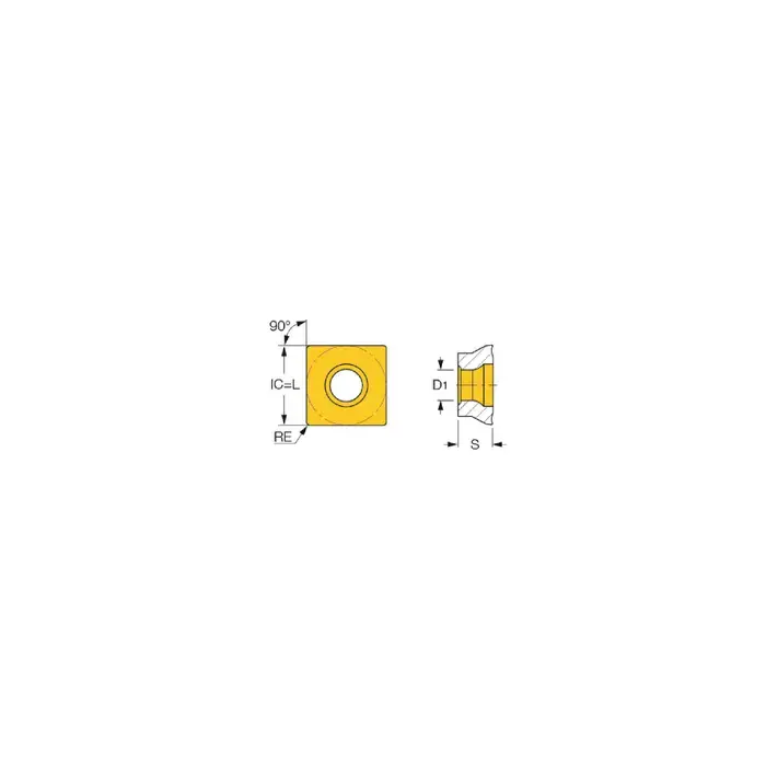 ISCAR 5508693 - SC45MT 100508-SM IC8150, 90° Square, Indexable Carbide Turning / Boring Insert Latest