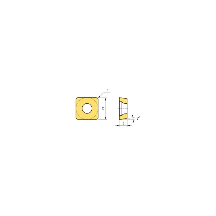 New Release WALTER 6462081 - SCMT433-RM4 WMP20S, 90° Square, Indexable Carbide Turning / Boring Insert