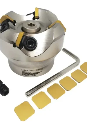 Final Sale TERRA CARBIDE 09-0695-03 - 2.000" - 45 Degree Indexable Face Mill Set with Inserts, Right Hand