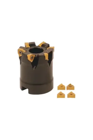Hassle-Free Returns AKUMA 09.06.00745 - 1.500" - 90 Degree Square Shouldering Indexable Face Mill Set with Inserts, Right Hand