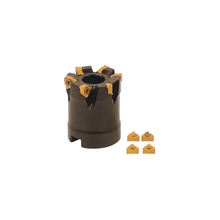 Hassle-Free Returns AKUMA 09.06.00745 - 1.500" - 90 Degree Square Shouldering Indexable Face Mill Set with Inserts, Right Hand