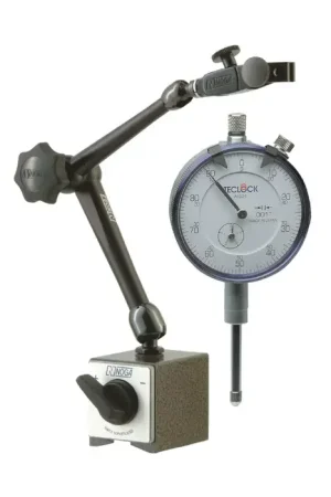 Low Price NOGA & TECLOCK DG-921 DG61003 Base & AI-921 Dial Indicator Includes, .001" Graduation, 0 - 1" Range, 0-100 Reading Indicator & Holder Set