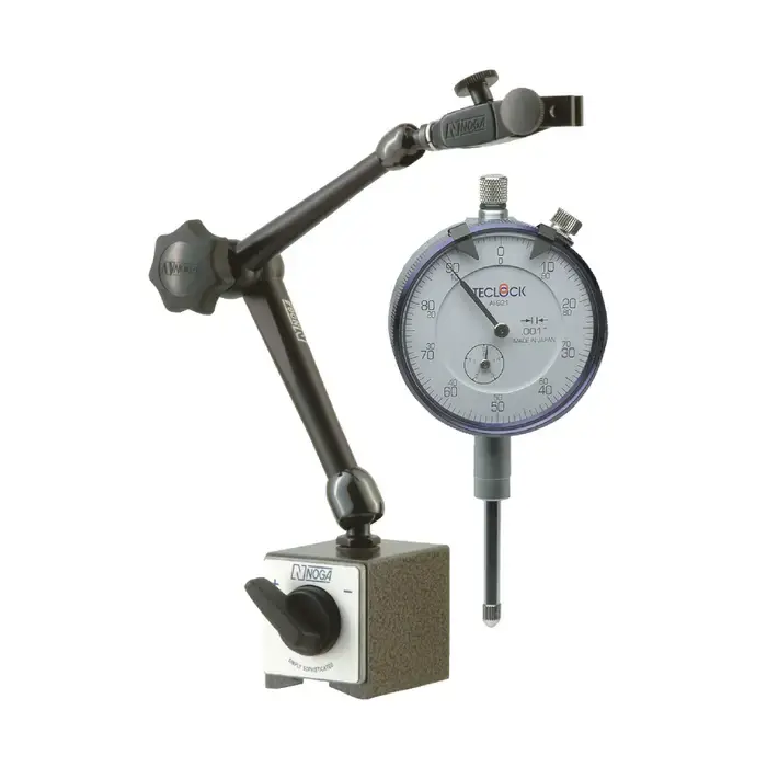 Low Price NOGA & TECLOCK DG-921 DG61003 Base & AI-921 Dial Indicator Includes, .001" Graduation, 0 - 1" Range, 0-100 Reading Indicator & Holder Set