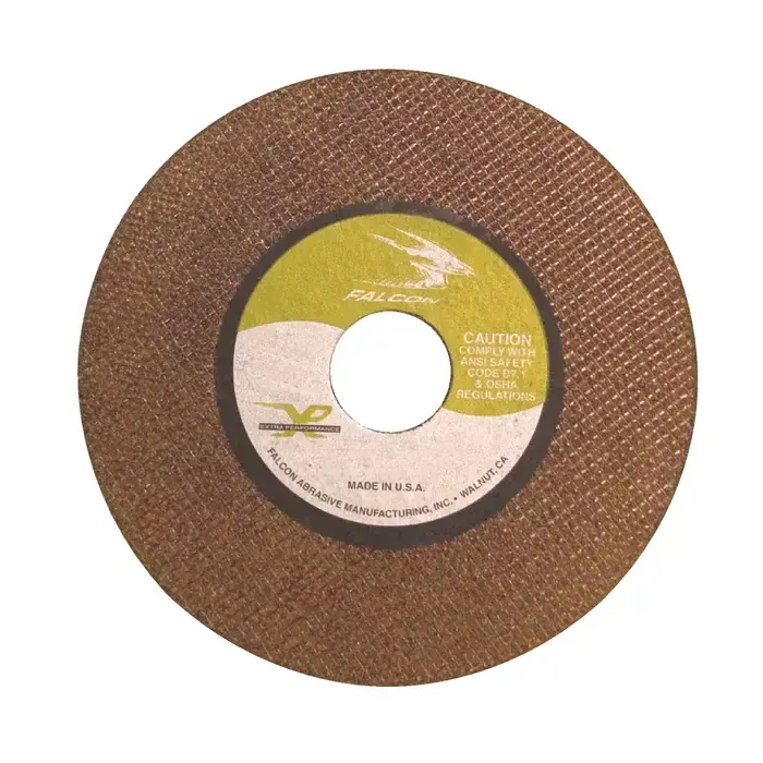 Secure Checkout FALCON 7D21 5" Diameter Zirconia Aluminum Bonded Cut-Off Wheel - 3/8" Hole Size, 0.045" Wheel Thickness