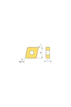 KORLOY 1-02-055857 - CNMG432-VC NC3225, 80° Diamond, Indexable Carbide Turning / Boring Insert Holiday Sale