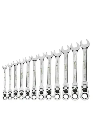 Special Offer WILLIAMS 1214MRCF 14mm Size, 12 No. of Points, 7-19/32" Overall Length Flex Head Reversible Ratcheting Combination Wrench
