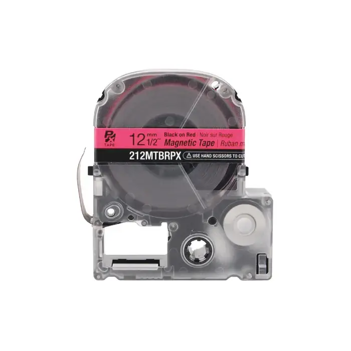 EPSON 212MTBRPX 1/2" Width, 11‘ Length, Red/Black Print Color Labeler Tape Trusted Brand