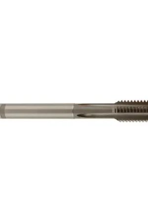 Authentic YMW 12-24 Size, H3 Thread Limit, Bottoming Chamfer, 4 Flute, Bright Vanadium High Speed Steel, Right Hand Cut Straight Flute Hand Tap