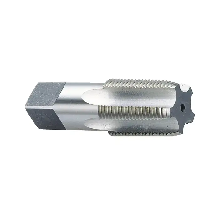 TTC 12-905-090 1-1/4"-11 Size Bright, Straight Flute, High Speed Steel Pipe Tap Crafted