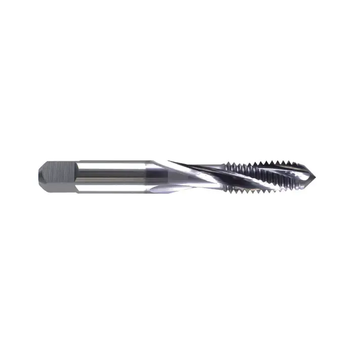 REGAL 072364MS M8-1.25 Size, D5 Thread Limit, Modified/Semi Bottoming Chamfer, 3 Flute, TiAIN H.S.S PMX, Right Hand Cut Spiral Fluted Tap Clearance