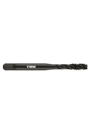 Affordable YMW 384044 1/4"-28 Size, H5 Thread Limit, Bottoming Chamfer, 3 Flute, Black Oxide Vanadium High Speed Steel, Right Hand Cut Spiral Fluted Tap